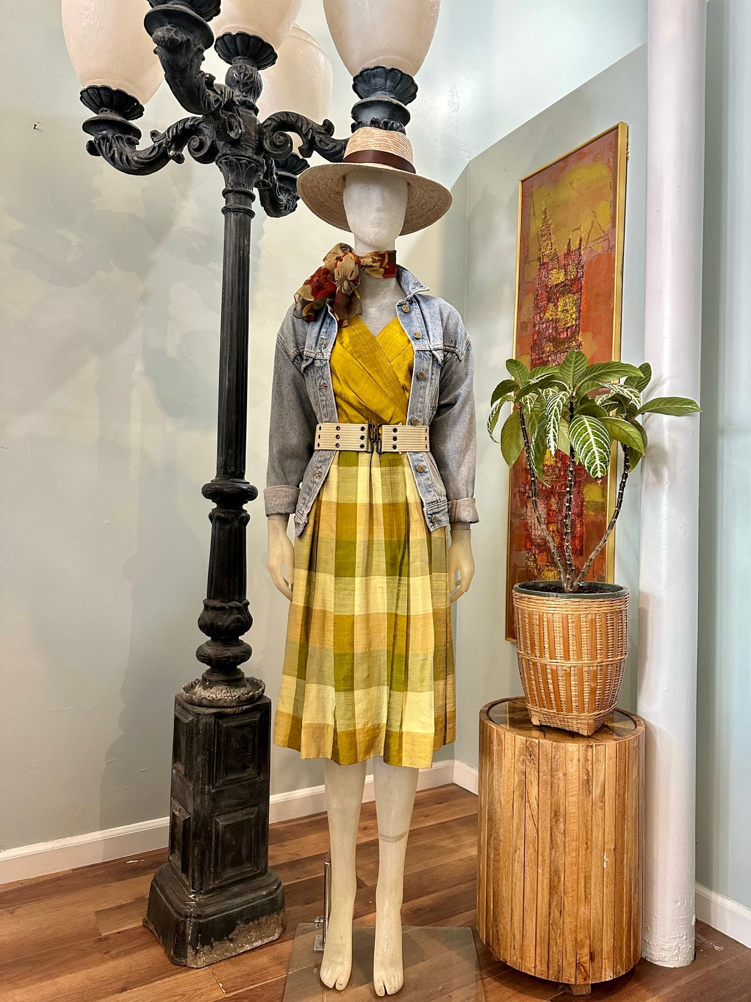 Welcome Home, Honey!" Silk Plaid Dress The Golden Hour SF Welcome Home, Honey!" Silk Plaid Dress The Golden Hour SF