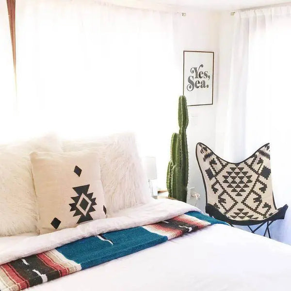 Harvest Moon Baja Diamond Mexican Blanket